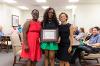   The 2019 Smith Scholarship recipient, Jaqawnya McElveen, a student in the College of Social Work, was nominated by Dr. Daniel Freedman and was joined for the presentation by her mother, Roslyn McElveen and IFS Director, Dr. Cheri Shapiro.